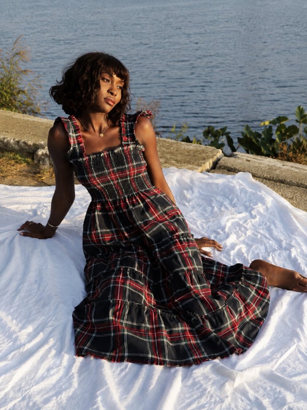 Hill House Home Ellie Nap Dress‎ Tartan Plaid Sz S